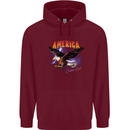 Eagle America Dreamer Soul Mens 80% Cotton Hoodie Maroon