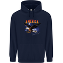Eagle America Dreamer Soul Mens 80% Cotton Hoodie Navy Blue
