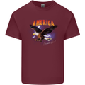 Eagle America Dreamer Soul Mens Cotton T-Shirt Tee Top Maroon