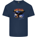 Eagle America Dreamer Soul Mens Cotton T-Shirt Tee Top Navy Blue