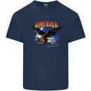 Eagle America Dreamer Soul Mens Cotton T-Shirt Tee Top Navy Blue