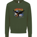 Eagle America Dreamer Soul Mens Sweatshirt Jumper Forest Green