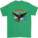 Eagle America Dreamer Soul Mens T-Shirt Cotton Gildan Irish Green