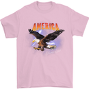 Eagle America Dreamer Soul Mens T-Shirt Cotton Gildan Light Pink