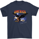 Eagle America Dreamer Soul Mens T-Shirt Cotton Gildan Navy Blue