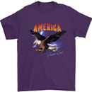 Eagle America Dreamer Soul Mens T-Shirt Cotton Gildan Purple