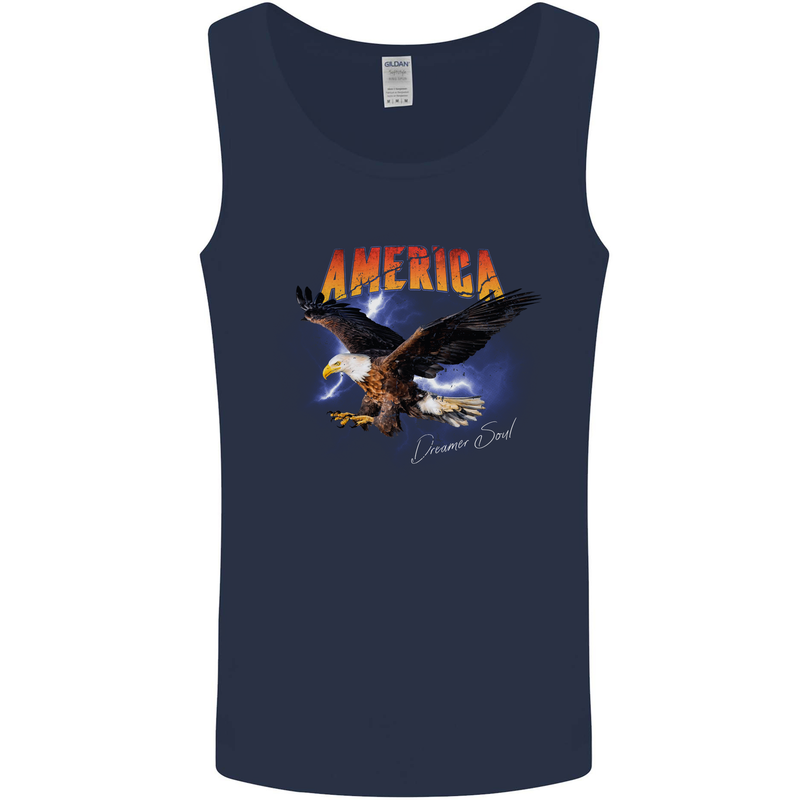 Eagle America Dreamer Soul Mens Vest Tank Top Navy Blue