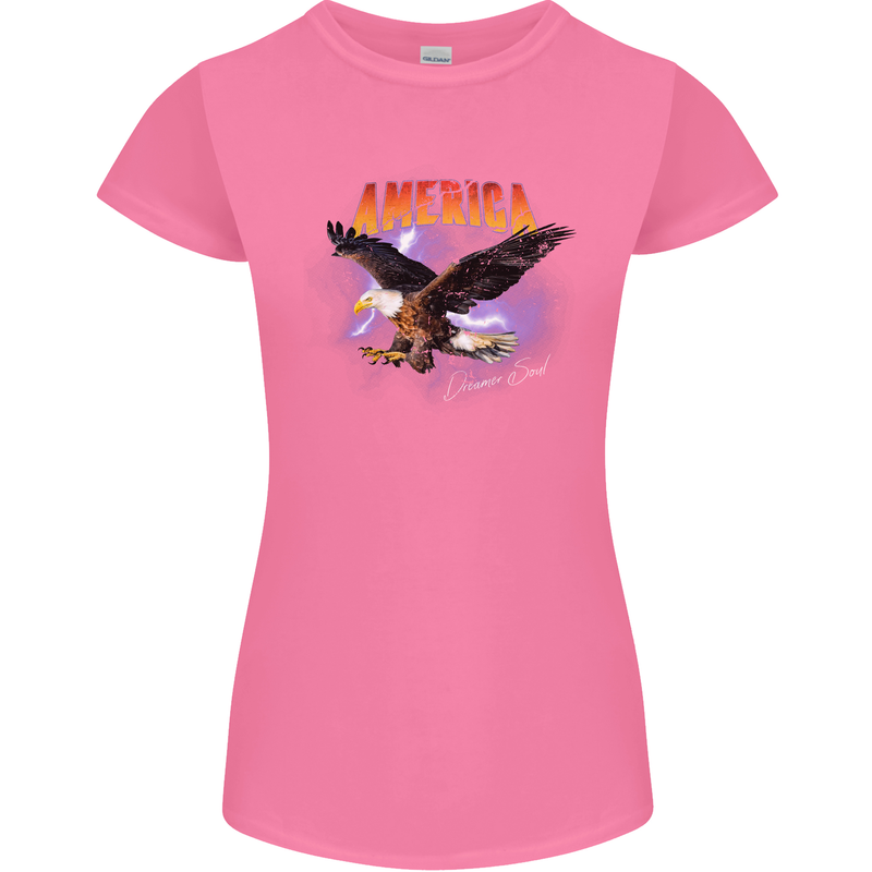Eagle America Dreamer Soul Womens Petite Cut T-Shirt Azalea