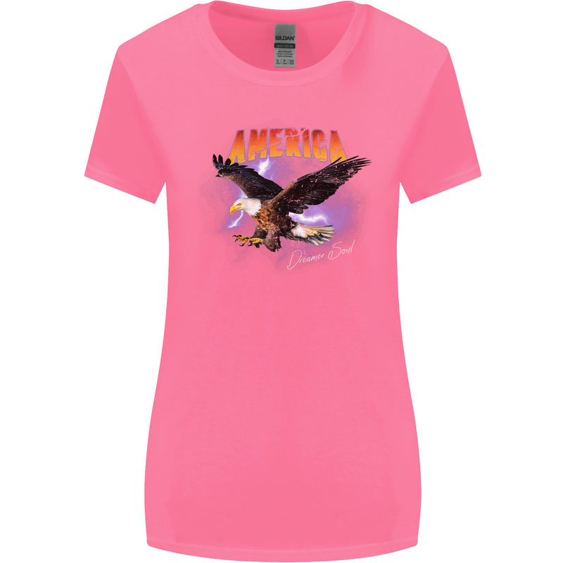 Eagle America Dreamer Soul Womens Wider Cut T-Shirt Azalea