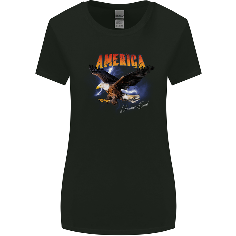 Eagle America Dreamer Soul Womens Wider Cut T-Shirt Black