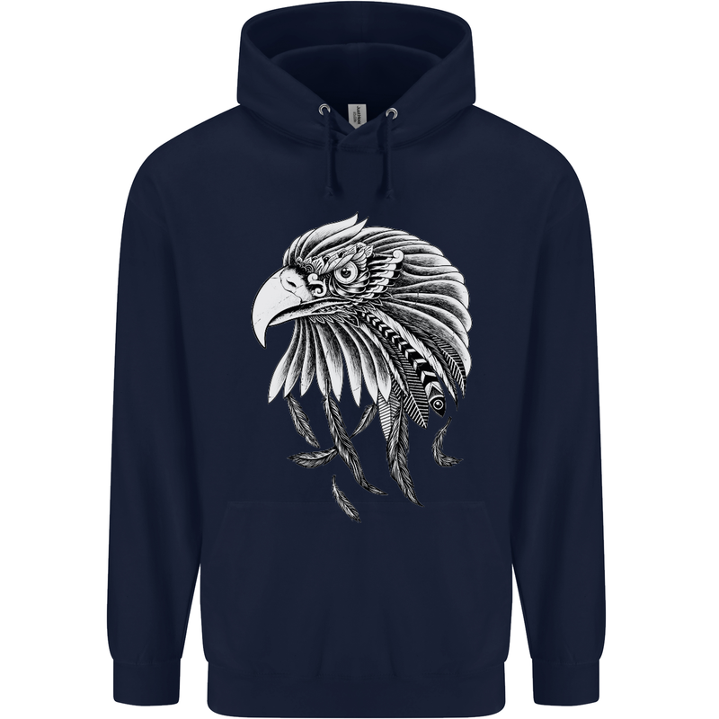Eagle Bird of Prey Ornithology Childrens Kids Hoodie Navy Blue