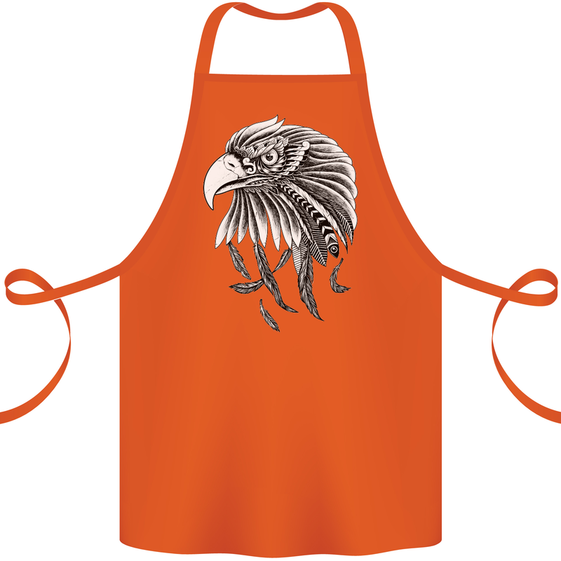 Eagle Bird of Prey Ornithology Cotton Apron 100% Organic Orange