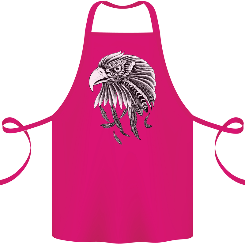 Eagle Bird of Prey Ornithology Cotton Apron 100% Organic Pink