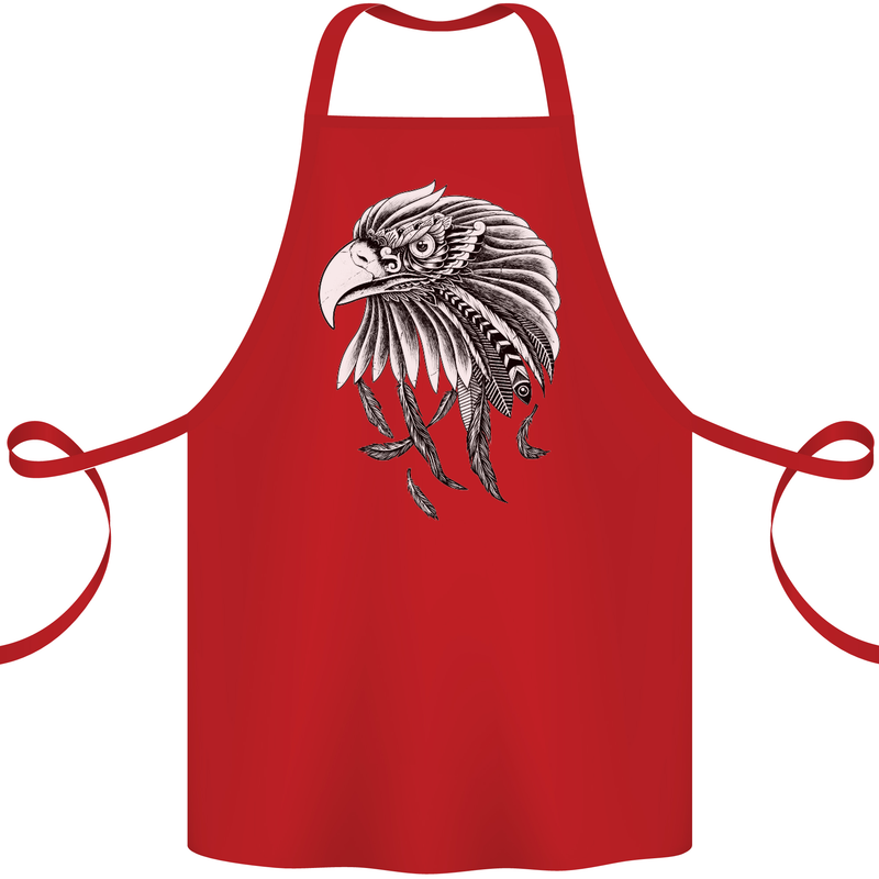 Eagle Bird of Prey Ornithology Cotton Apron 100% Organic Red