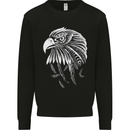 Eagle Bird of Prey Ornithology Kids Sweatshirt Jumper Black