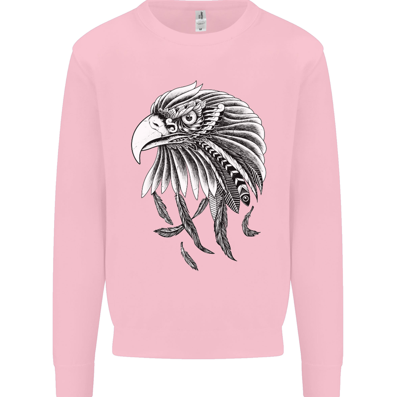Eagle Bird of Prey Ornithology Kids Sweatshirt Jumper Light Pink