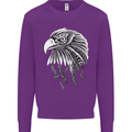 Eagle Bird of Prey Ornithology Kids Sweatshirt Jumper Purple