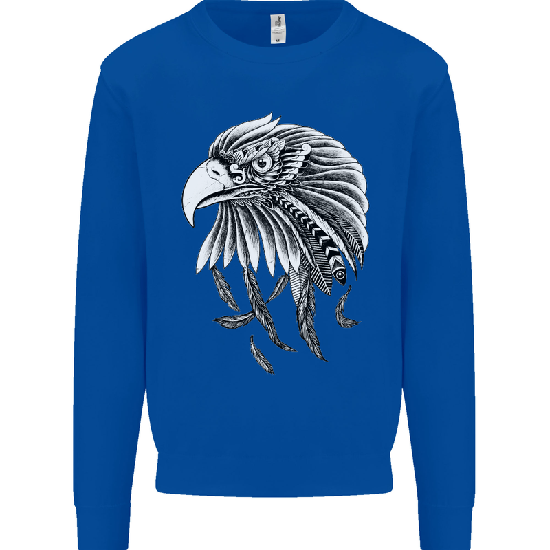 Eagle Bird of Prey Ornithology Kids Sweatshirt Jumper Royal Blue