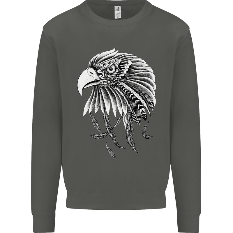 Eagle Bird of Prey Ornithology Kids Sweatshirt Jumper Storm Grey