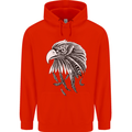 Eagle Bird of Prey Ornithology Mens 80% Cotton Hoodie Bright Red