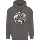 Eagle Bird of Prey Ornithology Mens 80% Cotton Hoodie Charcoal