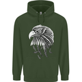 Eagle Bird of Prey Ornithology Mens 80% Cotton Hoodie Forest Green