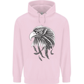 Eagle Bird of Prey Ornithology Mens 80% Cotton Hoodie Light Pink