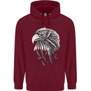 Eagle Bird of Prey Ornithology Mens 80% Cotton Hoodie Maroon