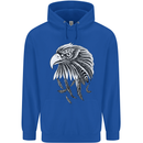 Eagle Bird of Prey Ornithology Mens 80% Cotton Hoodie Royal Blue