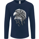 Eagle Bird of Prey Ornithology Mens Long Sleeve T-Shirt Navy Blue