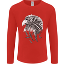 Eagle Bird of Prey Ornithology Mens Long Sleeve T-Shirt Red