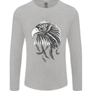 Eagle Bird of Prey Ornithology Mens Long Sleeve T-Shirt Sports Grey