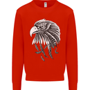 Eagle Bird of Prey Ornithology Mens Sweatshirt Jumper Bright Red