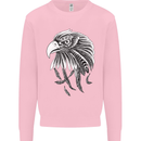 Eagle Bird of Prey Ornithology Mens Sweatshirt Jumper Light Pink
