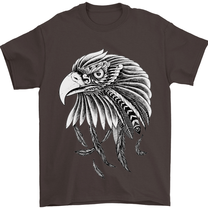 Eagle Bird of Prey Ornithology Mens T-Shirt Cotton Gildan Dark Chocolate