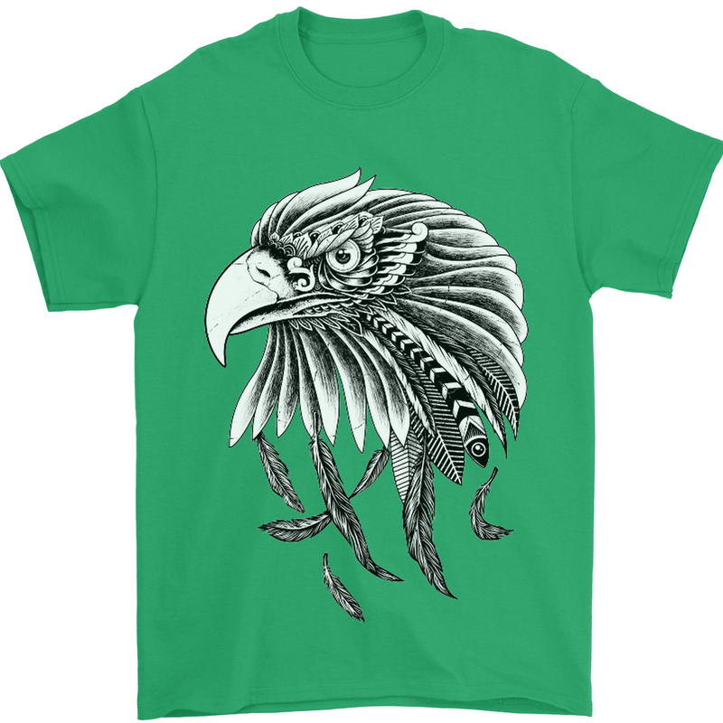 Eagle Bird of Prey Ornithology Mens T-Shirt Cotton Gildan Irish Green