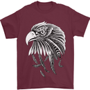 Eagle Bird of Prey Ornithology Mens T-Shirt Cotton Gildan Maroon