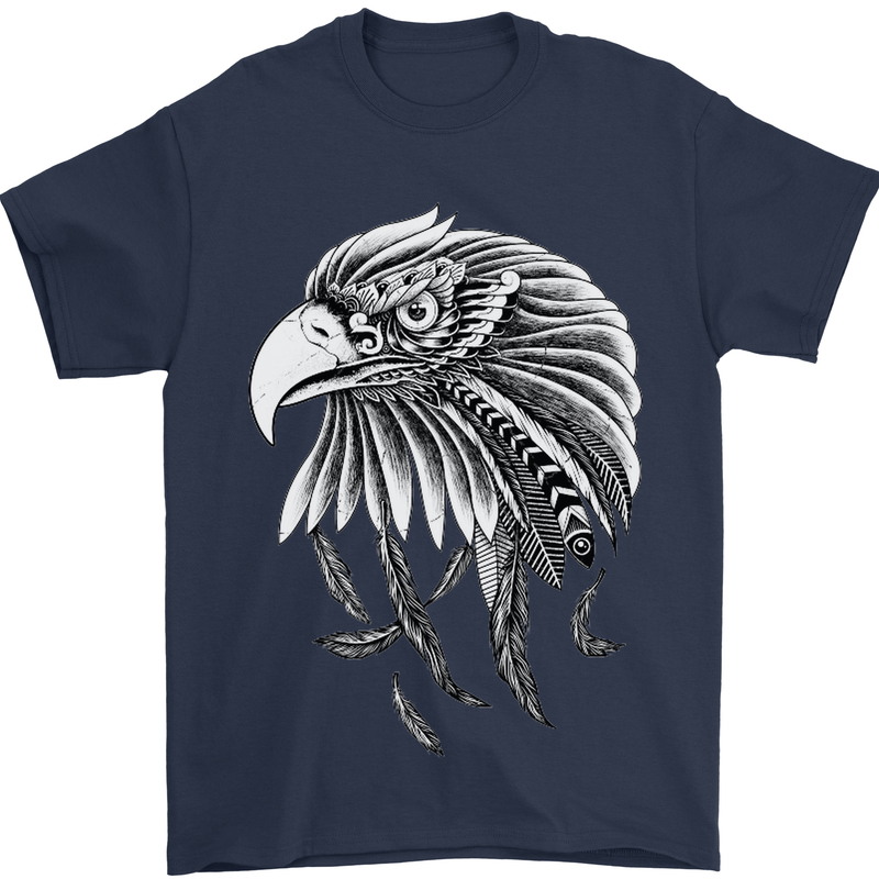 Eagle Bird of Prey Ornithology Mens T-Shirt Cotton Gildan Navy Blue