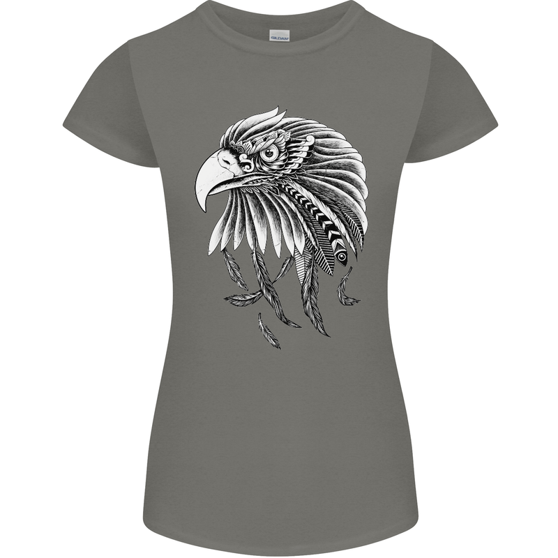Eagle Bird of Prey Ornithology Womens Petite Cut T-Shirt Charcoal