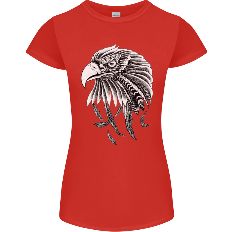Eagle Bird of Prey Ornithology Womens Petite Cut T-Shirt Red