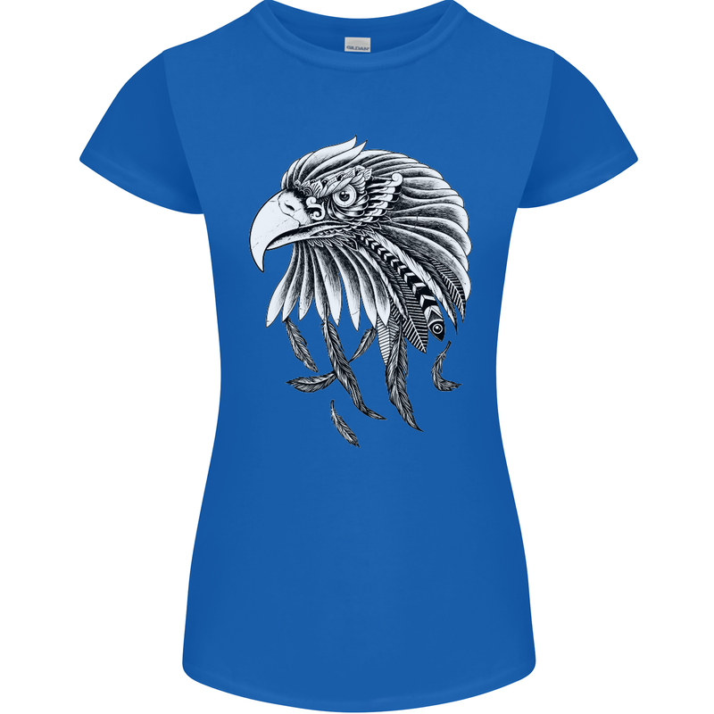 Eagle Bird of Prey Ornithology Womens Petite Cut T-Shirt Royal Blue