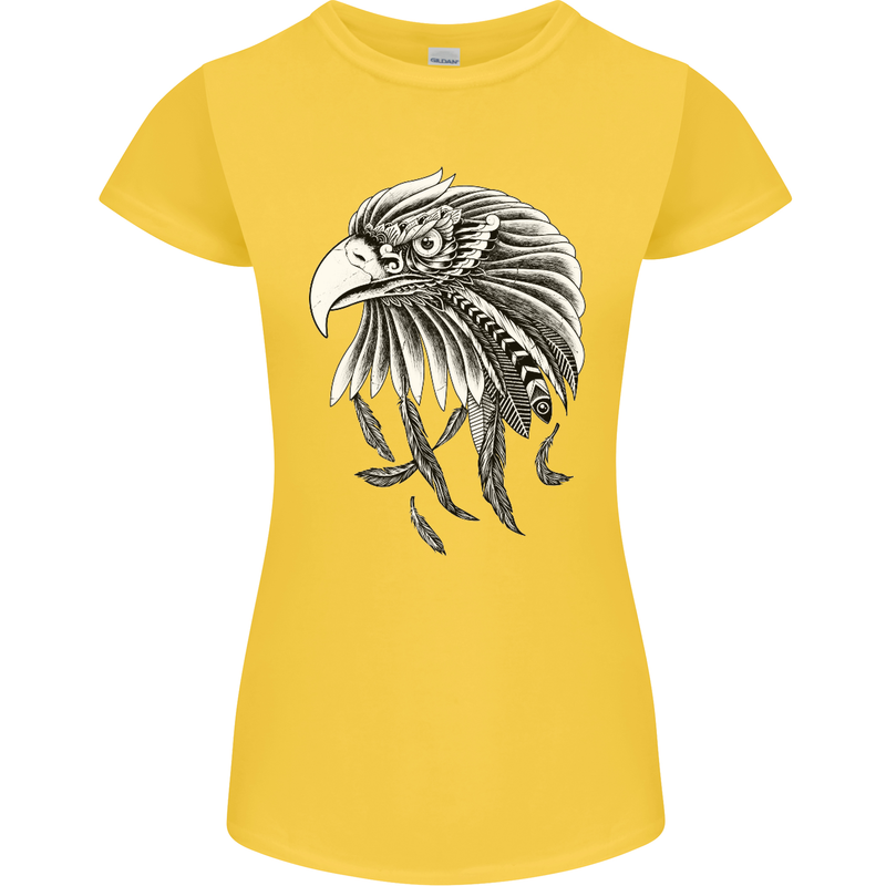 Eagle Bird of Prey Ornithology Womens Petite Cut T-Shirt Yellow