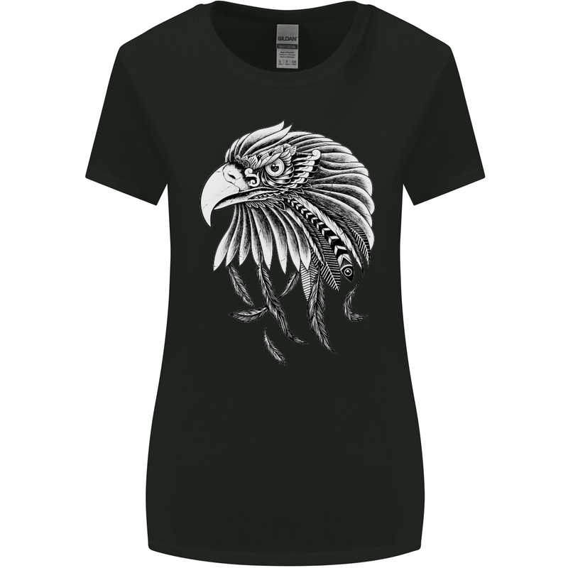 Eagle Bird of Prey Ornithology Womens Wider Cut T-Shirt Black