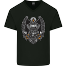 Eagle Engine Motorcycles Motorbike Biker Mens V-Neck Cotton T-Shirt Black