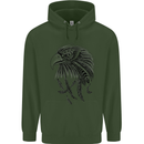 Eagle Ornithology Bird of Prey Childrens Kids Hoodie Forest Green