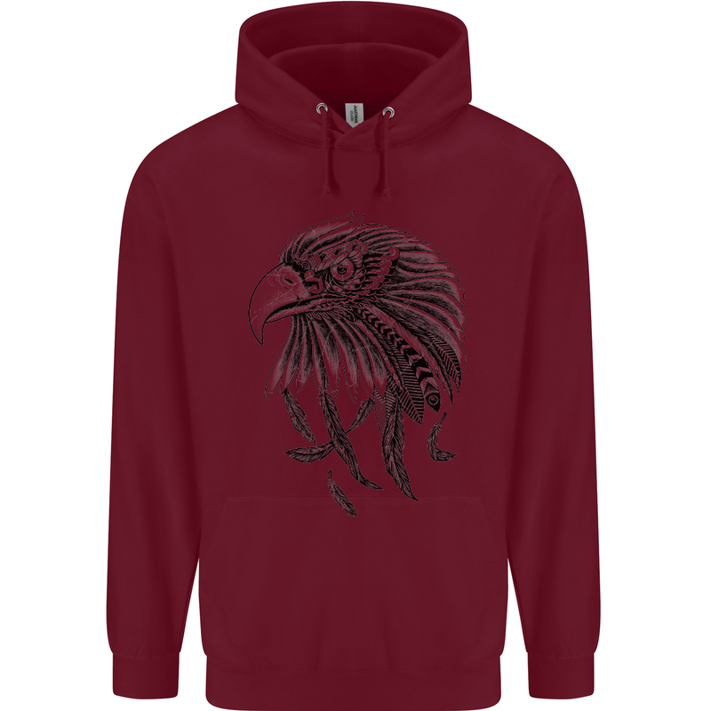 Eagle Ornithology Bird of Prey Childrens Kids Hoodie Maroon