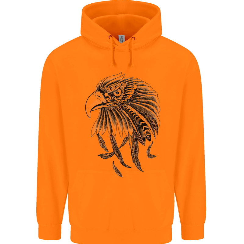 Eagle Ornithology Bird of Prey Childrens Kids Hoodie Orange