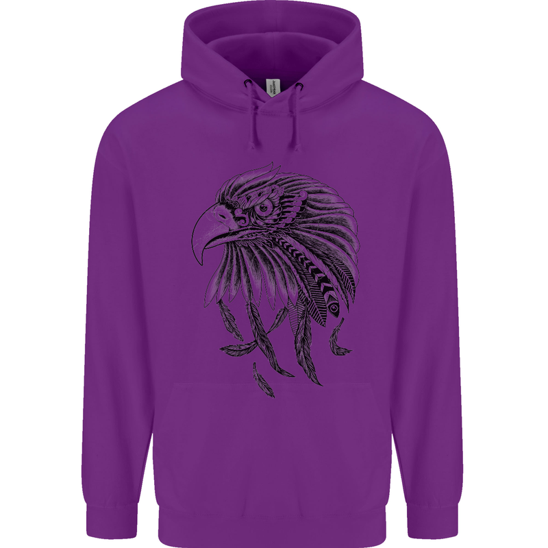 Eagle Ornithology Bird of Prey Childrens Kids Hoodie Purple