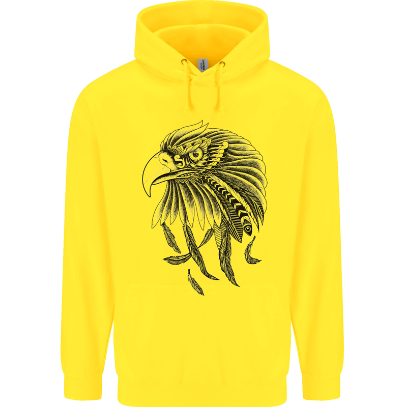 Eagle Ornithology Bird of Prey Childrens Kids Hoodie Yellow