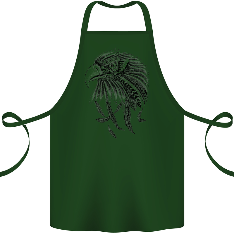 Eagle Ornithology Bird of Prey Cotton Apron 100% Organic Forest Green